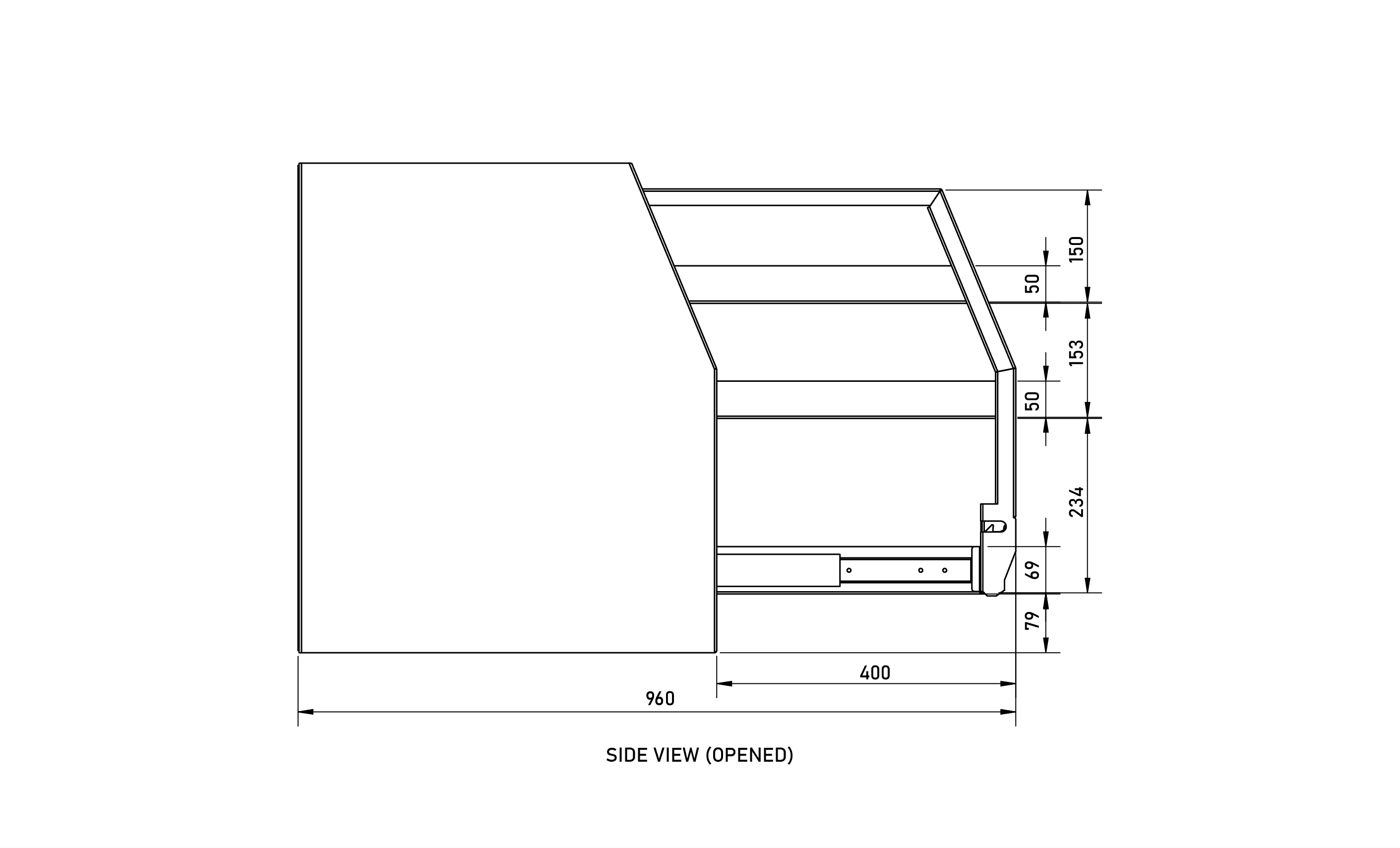 DXP-B side view dimensions