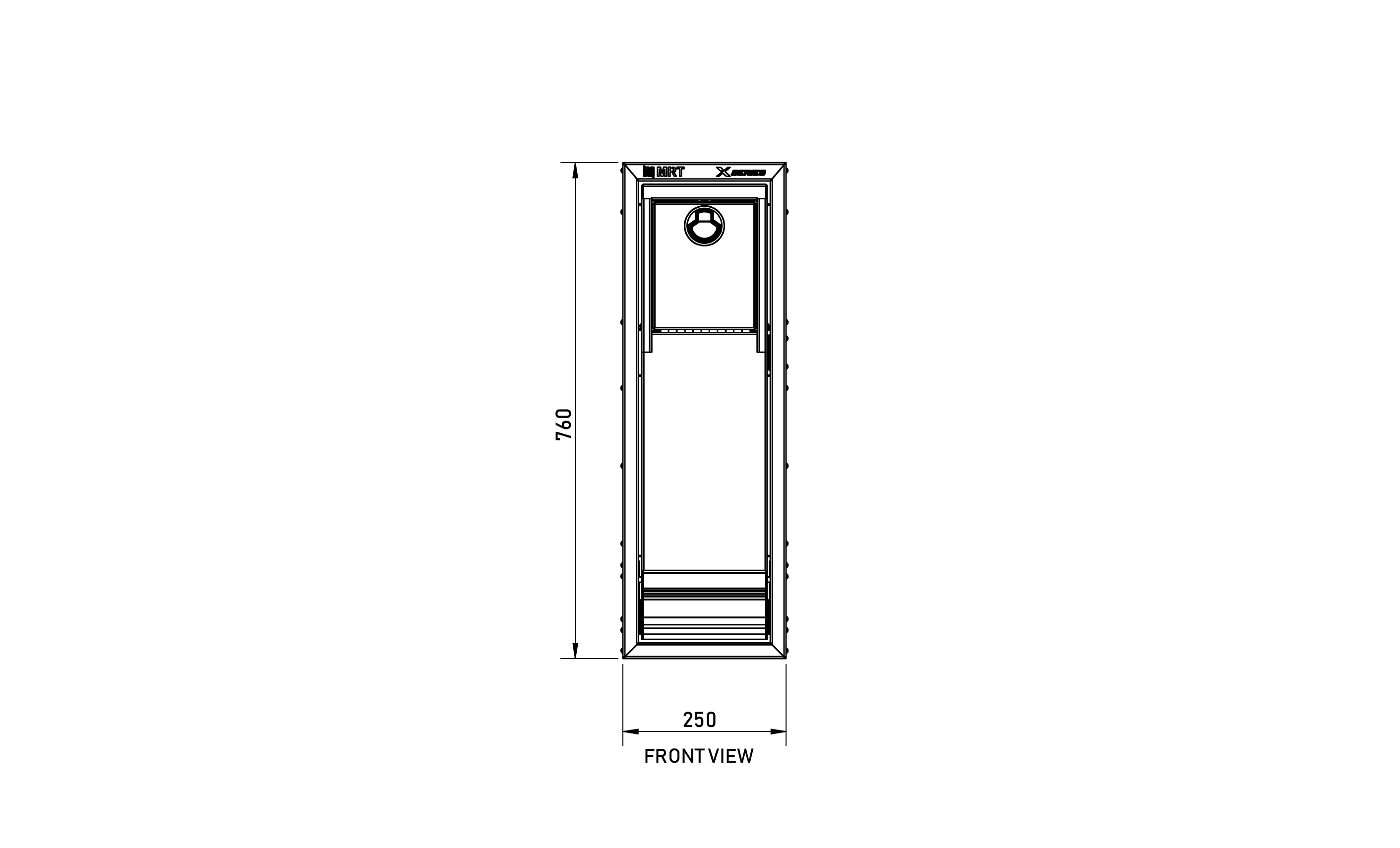 Canopy Pantry front view dimensions