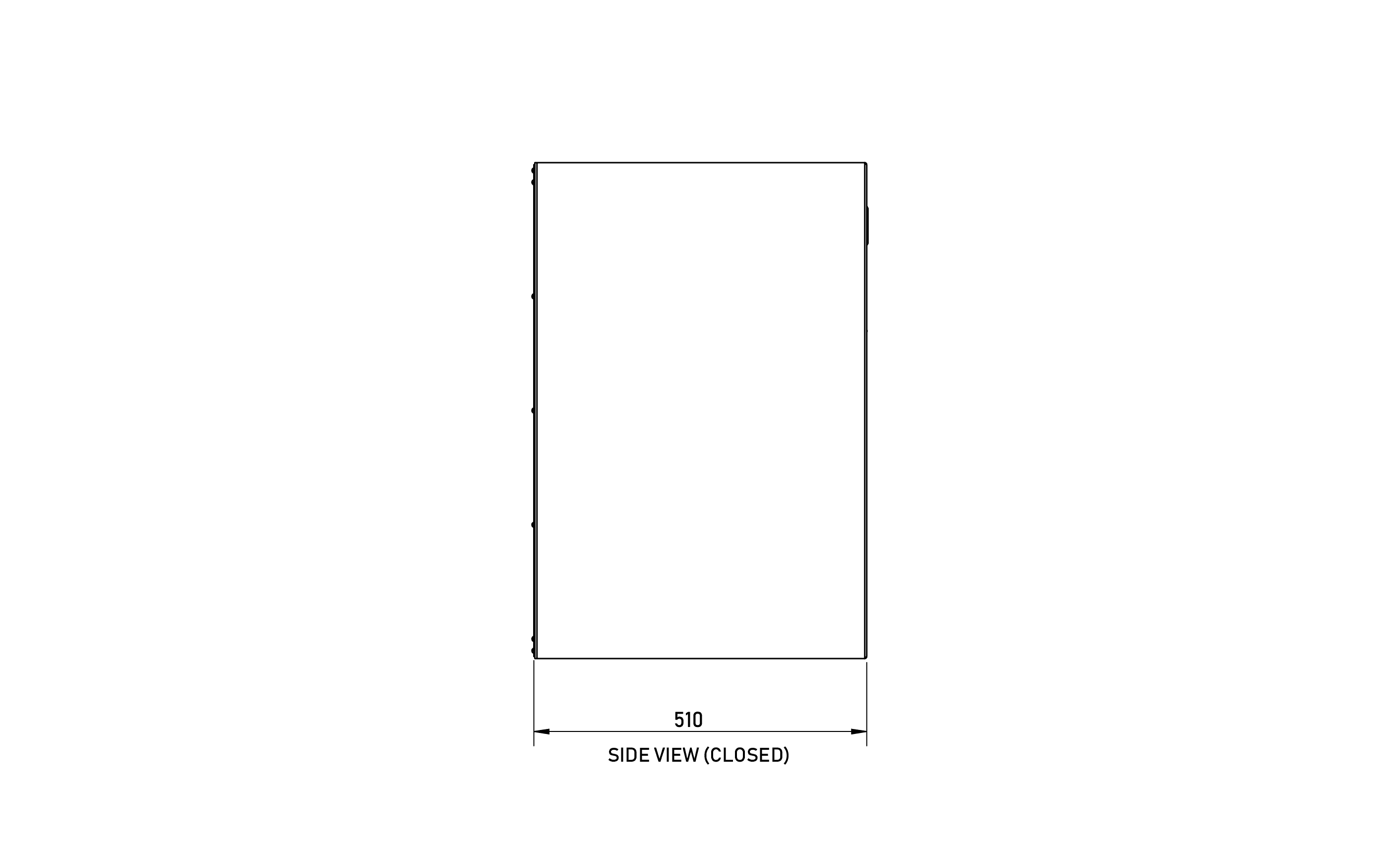 Canopy Pantry side view dimensions