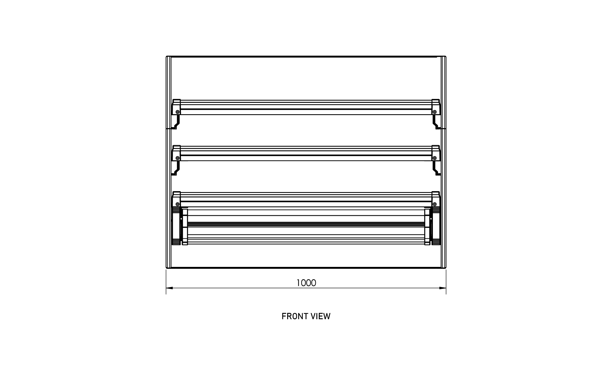 MSXB-1000 dimension drawing