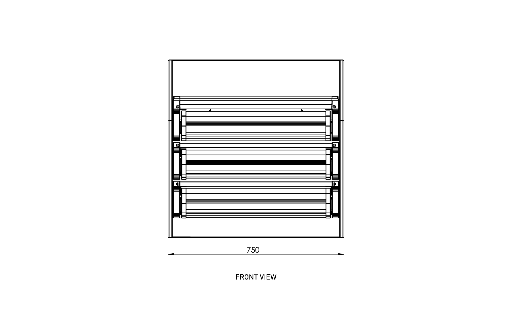 MSXF-750 dimension drawing