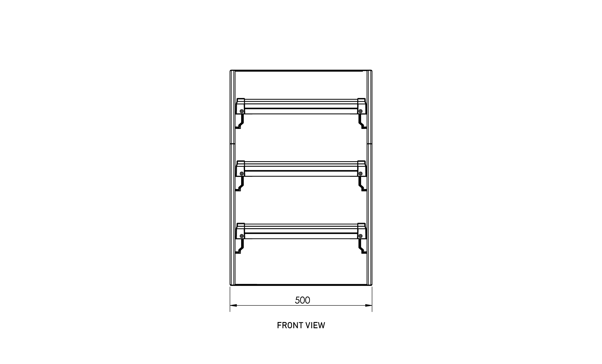 MSXF-500 dimension drawing