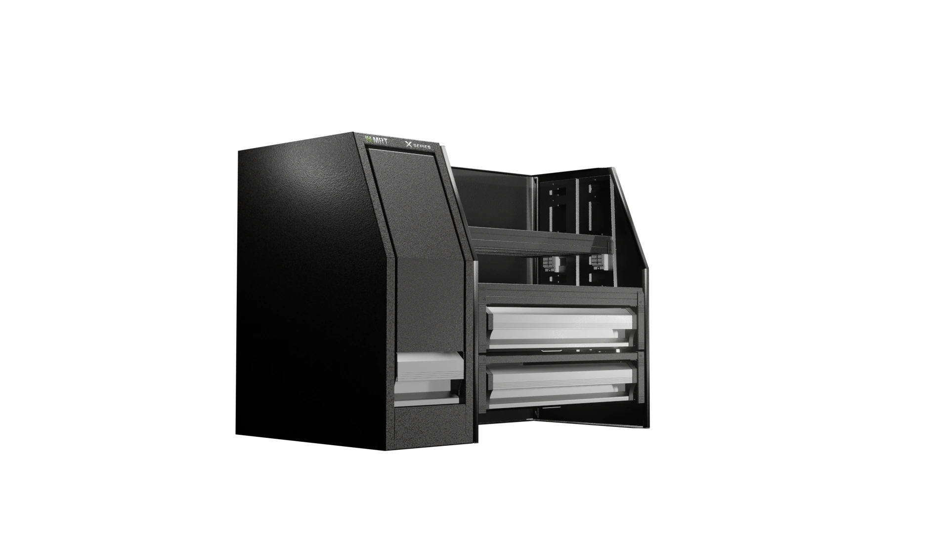 MRT drawer module and pantry unit with matching profiles