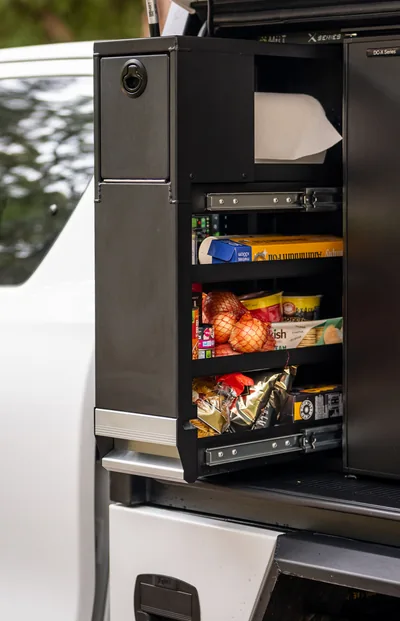 Pantry for an MRT chassis mount canopy