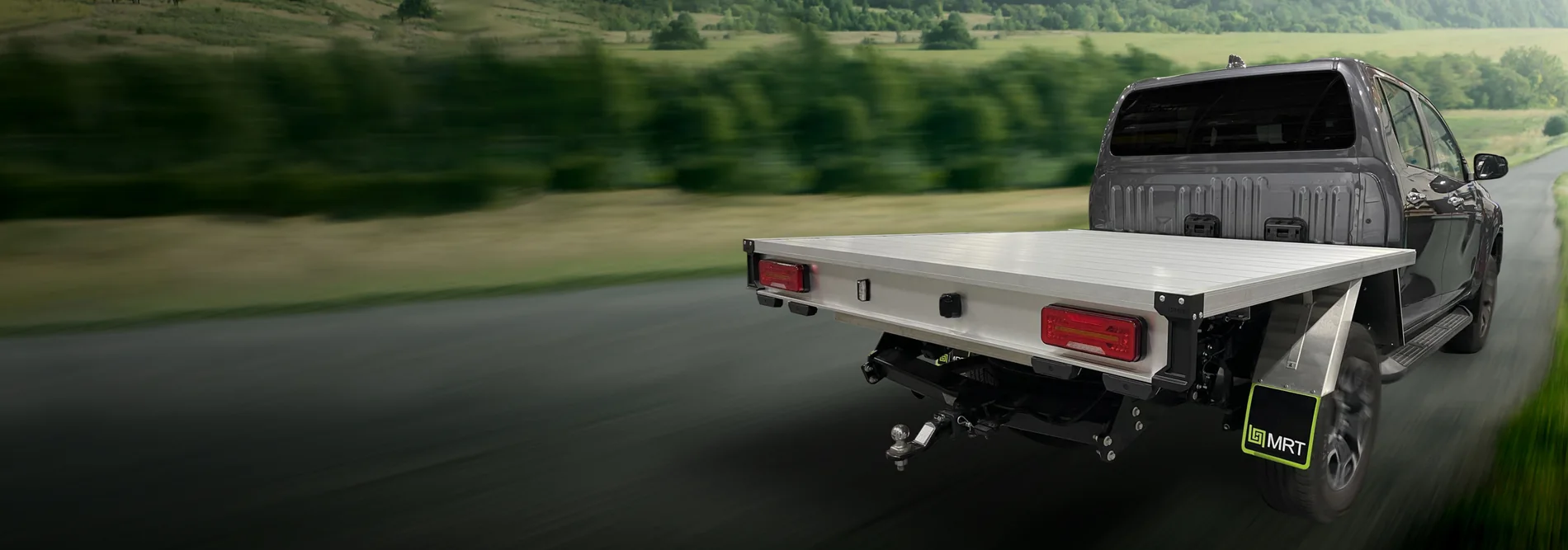 MRT aluminium flatbed tray fitted to a Ford Ranger dual cab